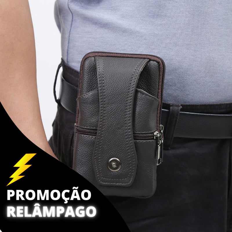 Pochete de Couro Masculina